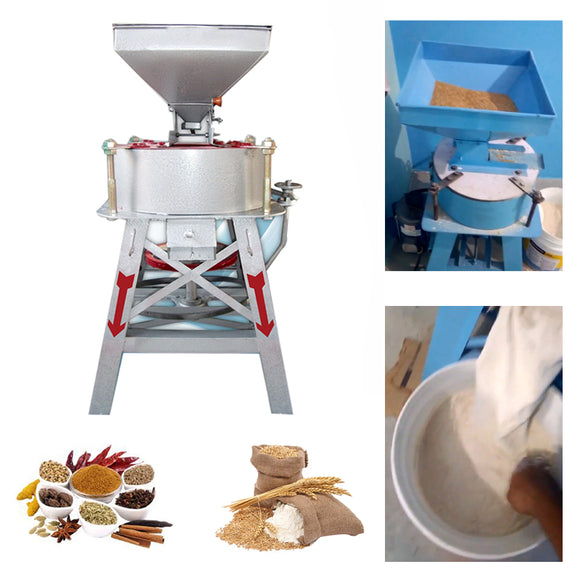 Flour Mill 45kg/hr, without Motor 18 inch (450 mm) Horizontal Stone Janta