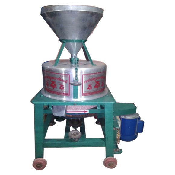Stone Aata Chakki with 3HP Motor Cold Press Low RPM 18 inch (450 mm)
