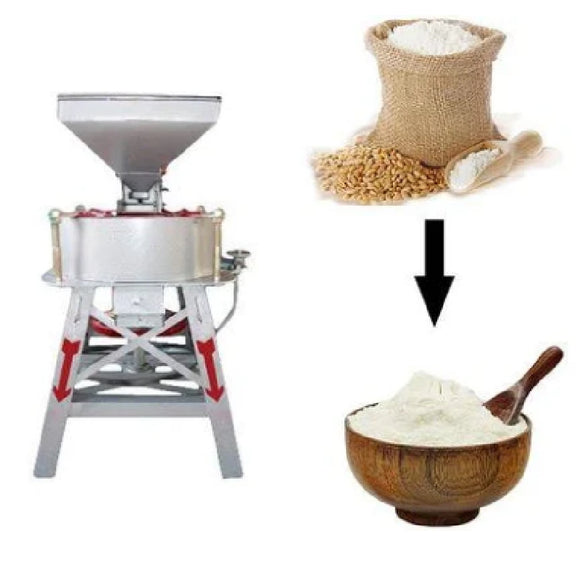 Flour Mill 25kg/hr, without Motor 14 inch Horizontal Stone Janta